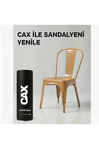 caxcolors CAX COLORS Metal Ahşap Plastik Sandalye Sprey Boya 400ml - Çizilmel...