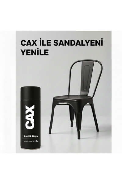 caxcolors CAX COLORS Metal Ahşap Plastik Sandalye Sprey Boya 400ml - Çizilmel...