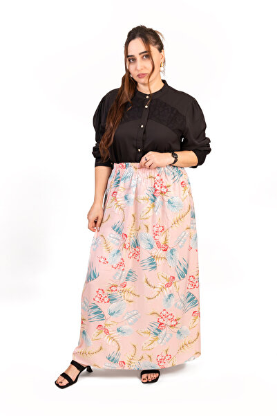 LINELLE Pink Floral Printed Woven Skirt