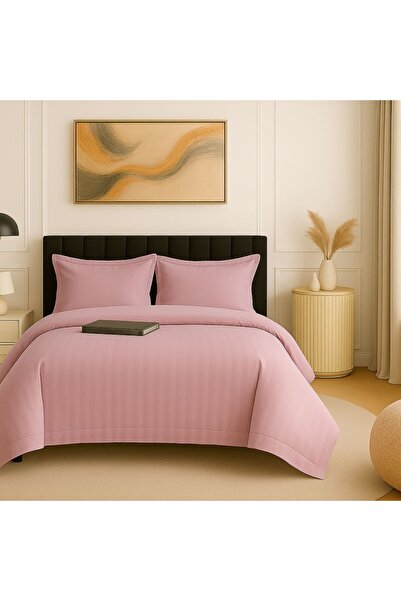 Pucioasa Διπλά σεντόνια 4 τεμαχίων, πολυβαμβάκι damask, μωβ ροζ