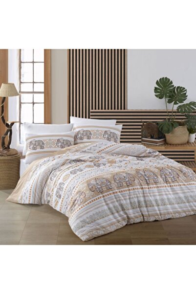 Class-Majoli Lenjerie de pat bumbac 100% ranforce, Bahar Home, Sydney Beige