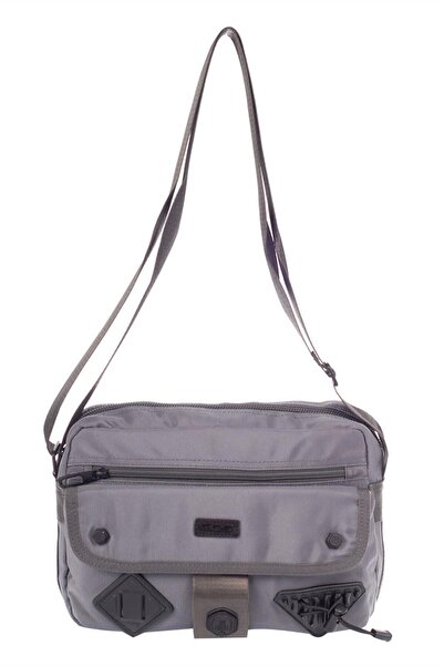 ÇÇS Γκρι Unisex τσάντα ώμου με χιαστί λουράκια 31126