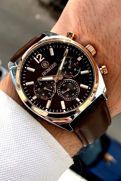 Homies ساعة يد رجالية أورينال مع ضمان لمدة عامين، مقاومة للماء حتى 3 ATM، سوا...