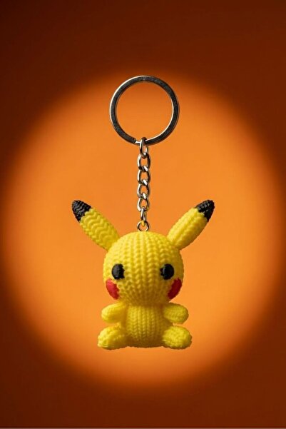 MEK Breloc drăguț Pikachu Pokemon cu textură tricotată