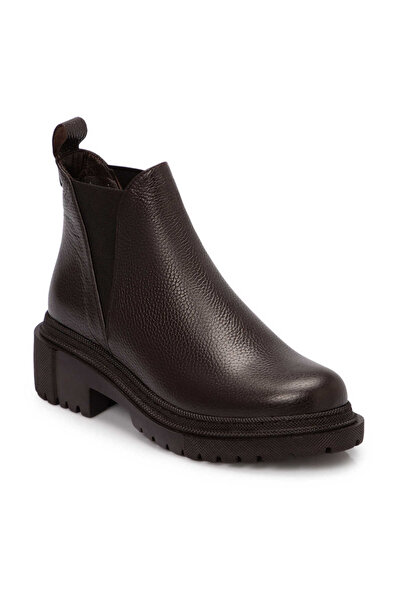 Tergan Kahverengi Hakiki Deri Kadın Bot - K25K1BT68289-A42