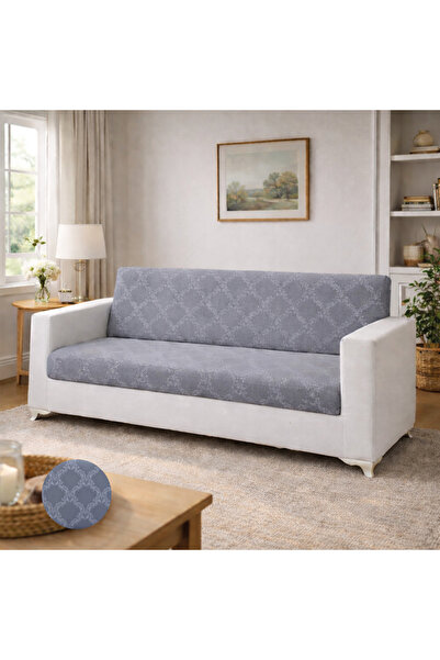 Akbal Home Gofre Kumaş 2 Adet 3 Kişilik Klasik Koltuk Örtüsü Lastikli Kolsuz ...