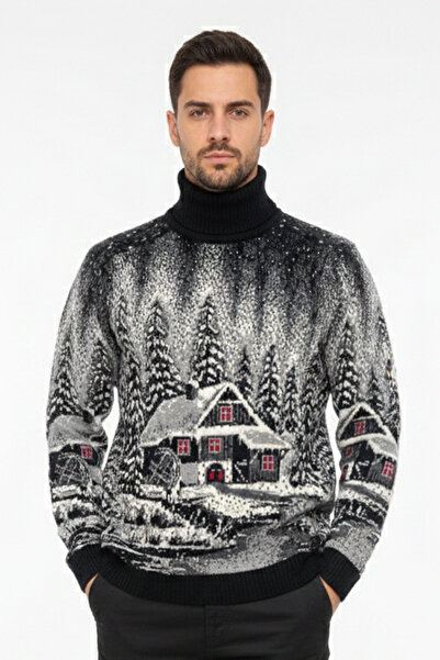 Pulltonic Men's Turtleneck Winter Concept Sweater