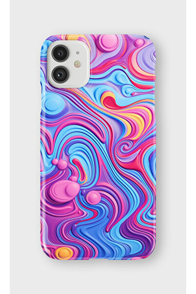 lelia حافظة هاتف شفافة مطبوعة متوافقة مع iPhone 11 |   مجموعة كولور ويف فلوكس