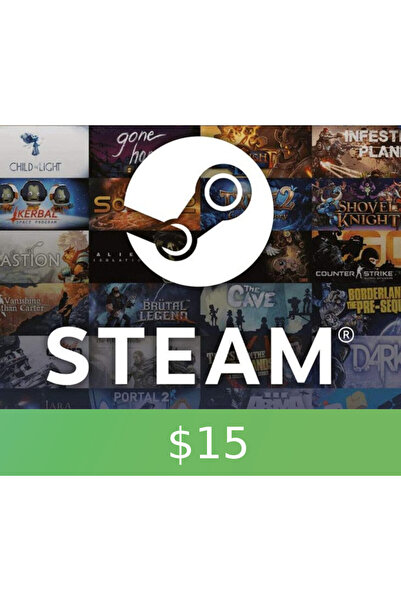 Valve Steam $15 (15 USD) Bakiye Yükleme Kodu - Digital Hediye Kartı