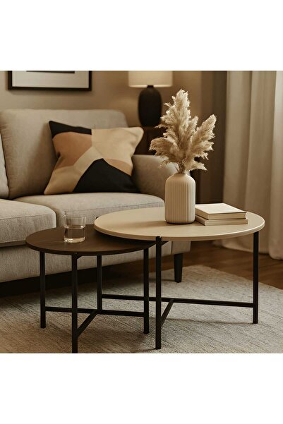 Arnohome Modern round coffee table set