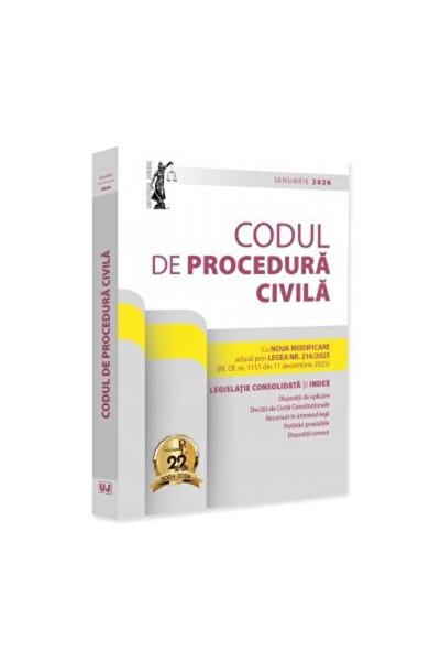 Editura Universul Juridic Civil Procedure Code. January 2026. Edition t