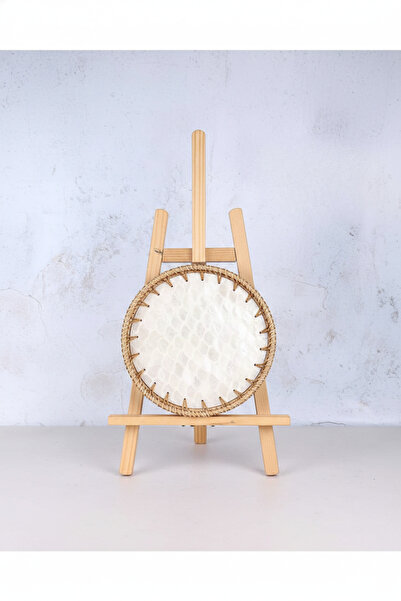 akdenizhome Akdeniz Home El Yapımı Kakma Doğal Bambu Rattan Örgülü Sunum Teps...