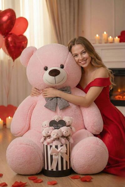 Solemia Sevgililer Günü’ne Özel: 90 CM Peluş Ayı & Aynalı Mesajlı Pembe Silin...