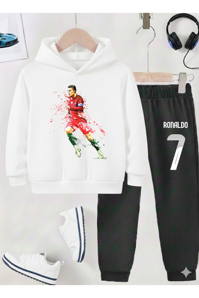 stil x RONALDO TRENIRKA ZA DEČAKE SA ŠTAMPOM, TROKOMPLET OD TROŠLAME TKANINE