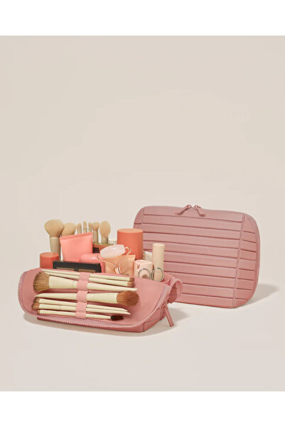 The Sleep Deep Premium Leather Makeup Bag - Cosmetic Bag & Travel Makeup Bag