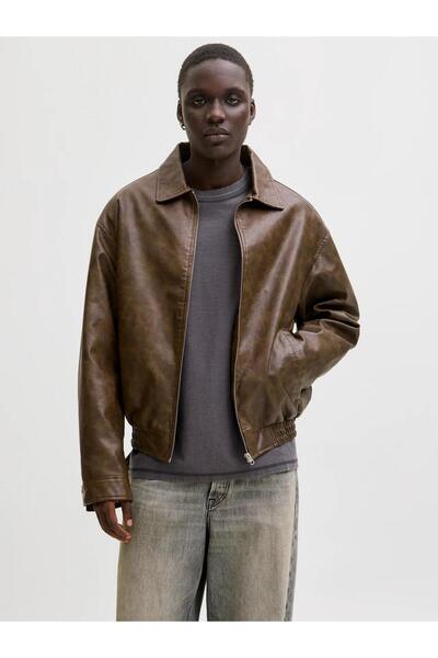 Jack & Jones Jack&Jones Jjleon Pu Bomber Erkek Ceket 12289182