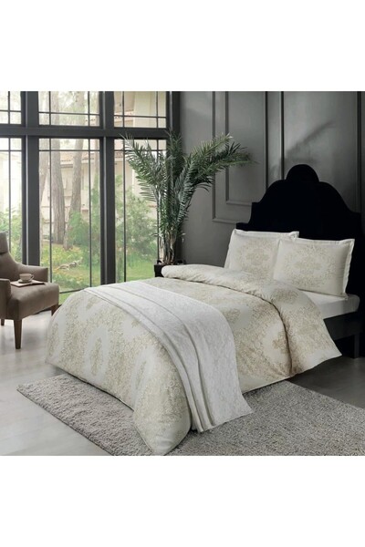 Taç Double bed linen 100% cotton satin, TAC Mako-Satin, Angel cream