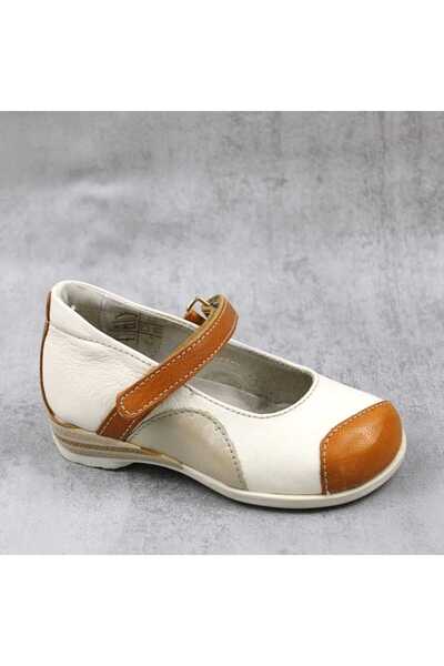 tino Pantofi usori , de copii ,din piele naturala , cu toc mic 1437-MARO/BEJ