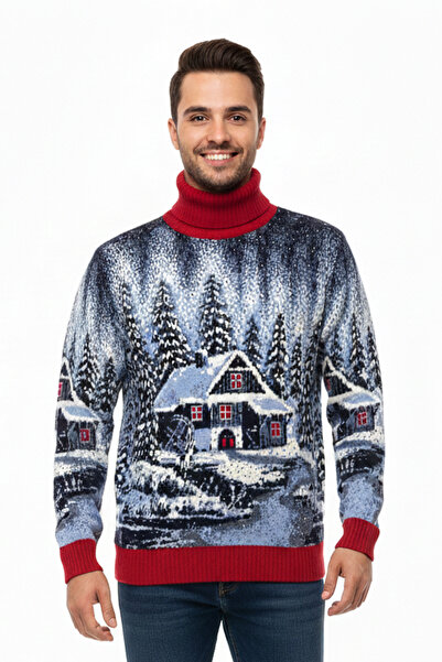 Pulltonic Men's Turtleneck Winter Concept Sweater