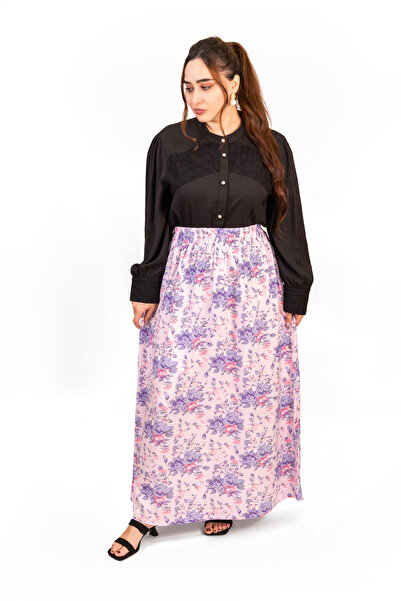 LINELLE Lilac Floral Printed Woven Skirt