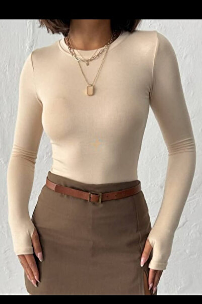 ESSFASIHON Crew Neck Long Sleeve Badi Bodysuit