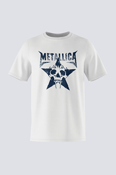 Tişört Mania Unisex Regular Fit Printed T-Shirt 100% Cotton - Metallica - Rck...