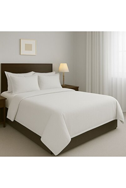 Pucioasa Διπλά κλινοσκεπάσματα με λάστιχο σε 100% βαμβάκι Ranforce λευκό