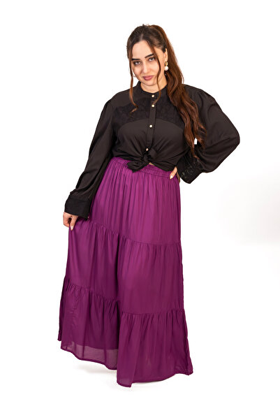 LINELLE Violet Gathered Woven Skirt