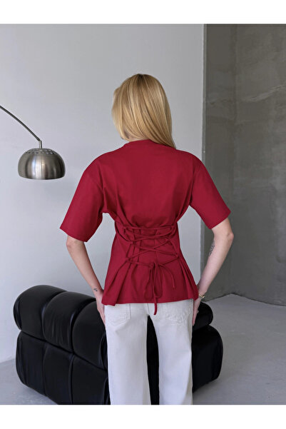 Cool & Sexy Back-Tie Waist-Tucked T-Shirt
