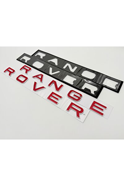 Land Rover Range Rover Emblema Compatibila Range Rover fata/spate CROM/ROSU