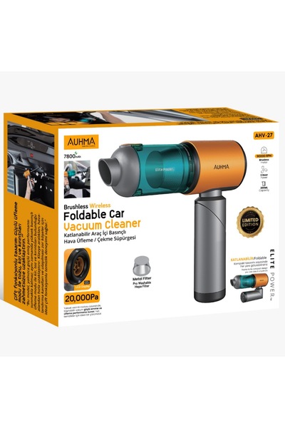 Al-NET Teknoloji Al-NET 20.000Pa, Katlanabilir Tasarımlı, 7800mAh Metal Filtr...