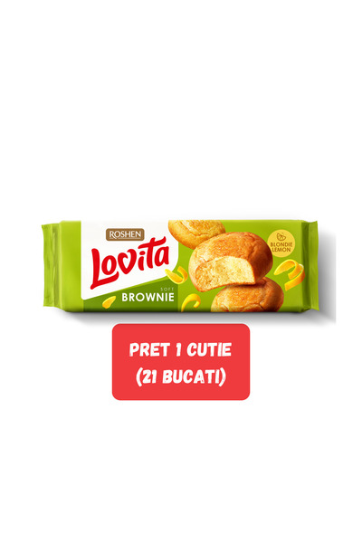 Roshen SET 21 BUCĂȚI - LOVITA blondie brownie, biscuiți cu lămâie 152g
