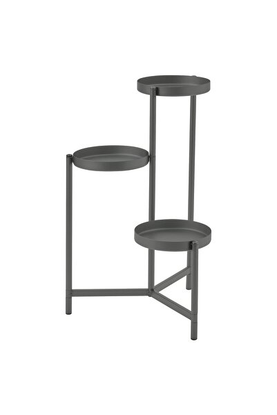 IKEA Olivblad çiçeklik , koyu gri, 58 cm gri renk 3 katlı çiçeklik
