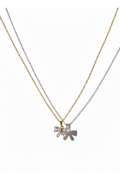 Çelik Gold Kurdele Model Kolye
