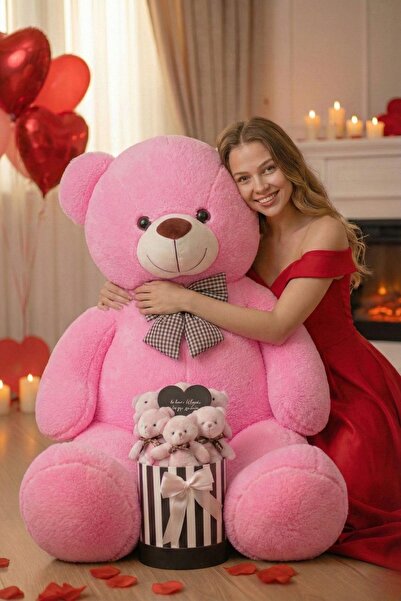 Solemia Sevgililer Günü’ne Özel: 90 CM Peluş Ayı & Aynalı Mesajlı Pembe Silin...