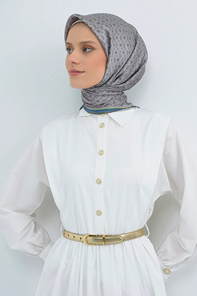 Armine Копринен шал с каре 9548D