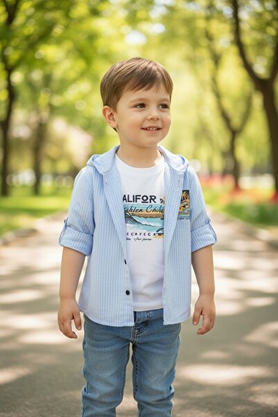 Oryeda Hooded Shirt/T-Shirt/Pants Seasonal 3-Piece Set 2Y,3Y,4Y,5Y Men's