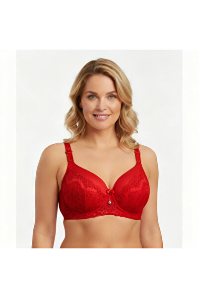BONBON Women's Plus Size Full Support Salmon Color Bra Bb2172