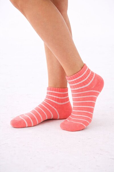The huez 3 Pairs of Striped Women's Socks, Cotton-Breathable, Anti-Sweat Soft...
