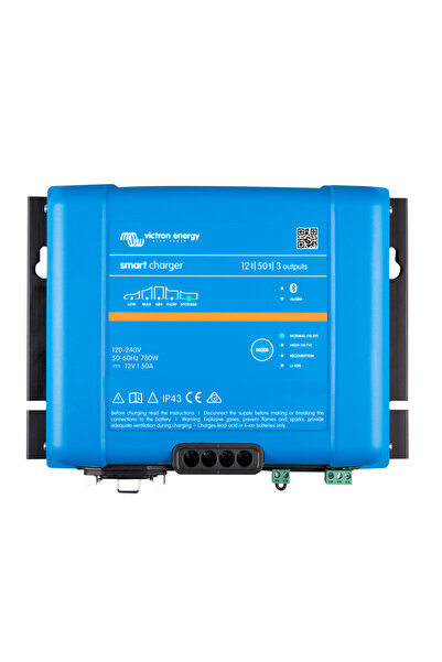Victron energy Victron Akü Şarj Cihazı Smart IP43 12V 50A Battery Charger (3 çıkış) (PSC125053095)