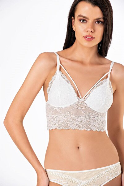 OBJE Women's Ecru Starry Bralet