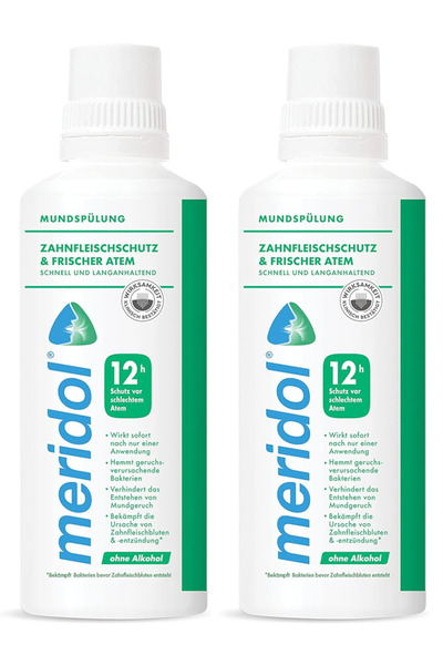 Meridol Diş Eti Koruma & Ferah Nefes Ağız Çalkalama Suyu 400 ml, Alkolsüz 2 Adet