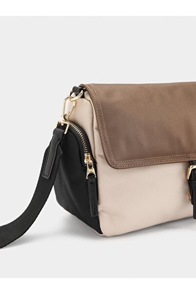 PARFOIS Kapaklı Teknik Kumaş Çapraz Çanta