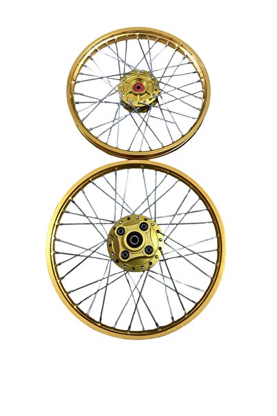 NCR CG ÖN 17 DİSKLİ ARKA 19 JANT TAKIMI GOLD ÇEMBER VE GOLD GÖBEKLİ