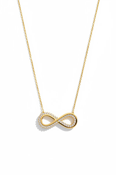 Hakan Güler Kuyumculuk 14 Ayar Altın Sonsuzluk Kolye Uçlu Zincir-Zarif ve Şık...