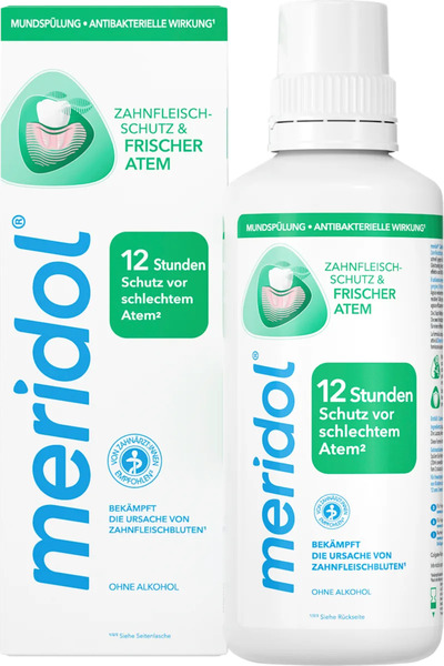 Meridol Diş Eti Koruma & Ferah Nefes Ağız Çalkalama Suyu 400 ml, Alkolsüz, 12...