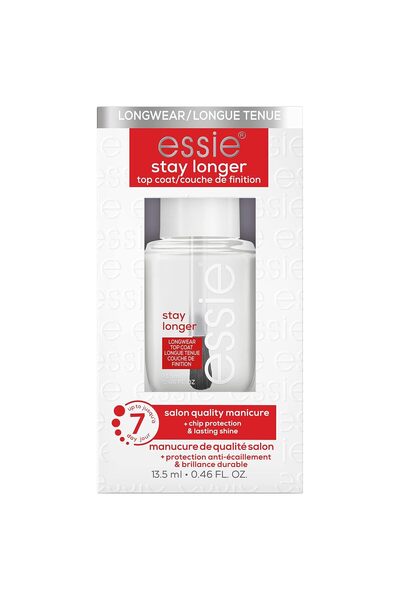 ESSİE Nail Care, Salon-Quality Longwear Top Coat, 8-Free Vegan, Stay Longer, ...