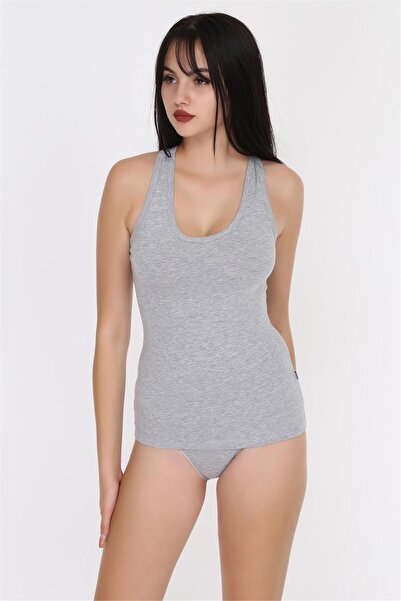 OBJE Women's Gray Sports Tank Top