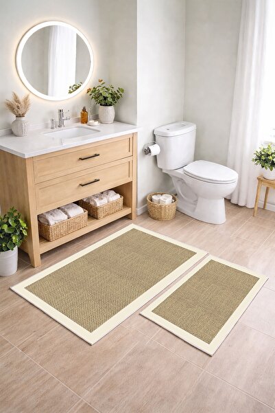 Olverno Home Banyo Paspası Makinede yıkanabilir Kaymaz Taban Leke Tutmaz Su E...