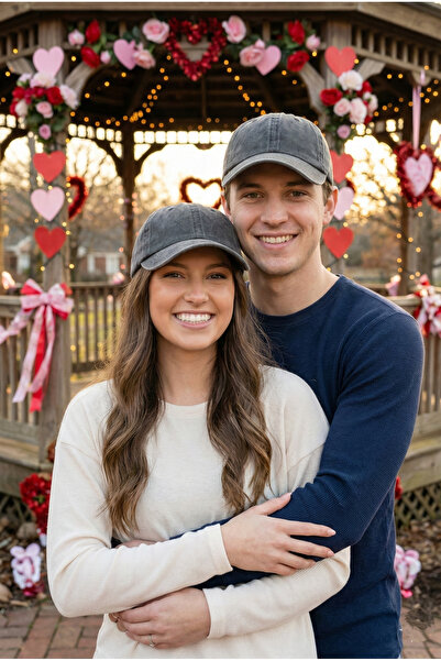 LAGRANZE Love Duo Unisex Hat Set – 2-Piece Valentine's Day Special Cap